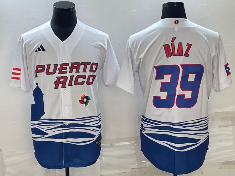 Men 2023 World Cub #39 Diaz White MLB Jersey6->more jerseys->MLB Jersey